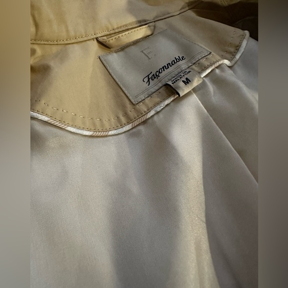 NWOT? Cream Timeless Trench Coat with Feminine Details - High End Craftsmanship - Picture 6 of 7